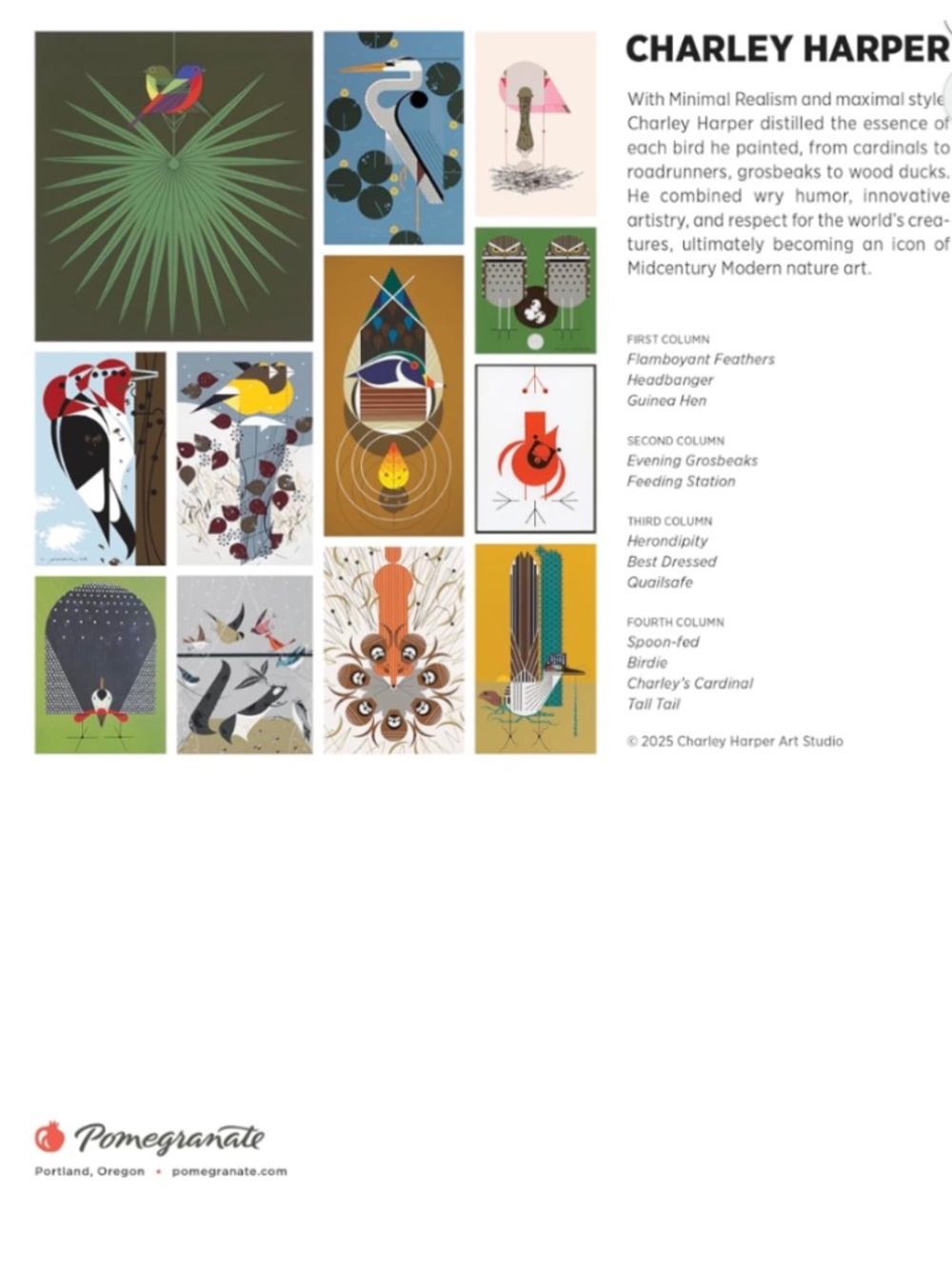 Charley Harper 2026 - 12” Wall Calendar - Picture 2 of 2